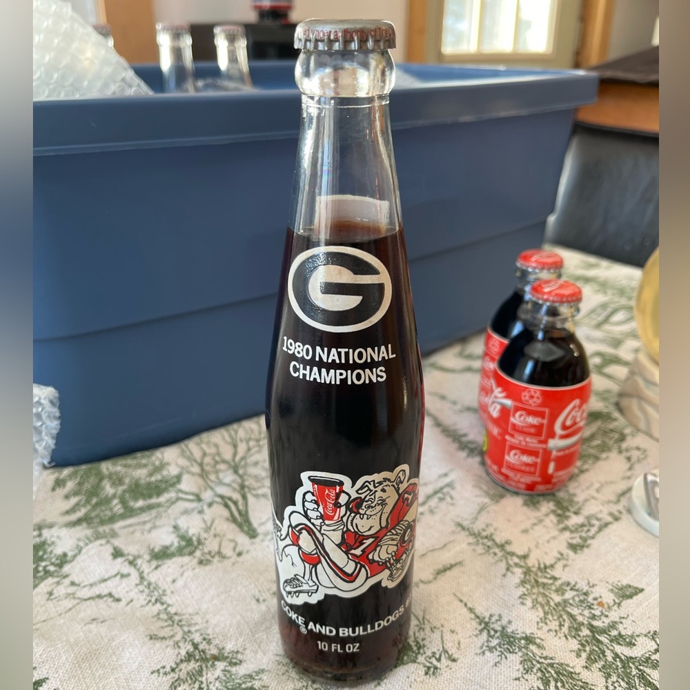 1980 National Champions Coke Bottle - Bulldogs #1